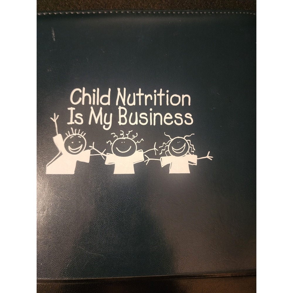 Leeds Child Nutrition Is My Business Portfolio Navy Black Faux Leather 0550-01